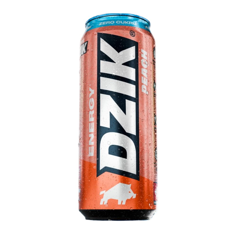 Napój energetyczny Dzik Energy Zero Kalorii Peach 500 ml DRS