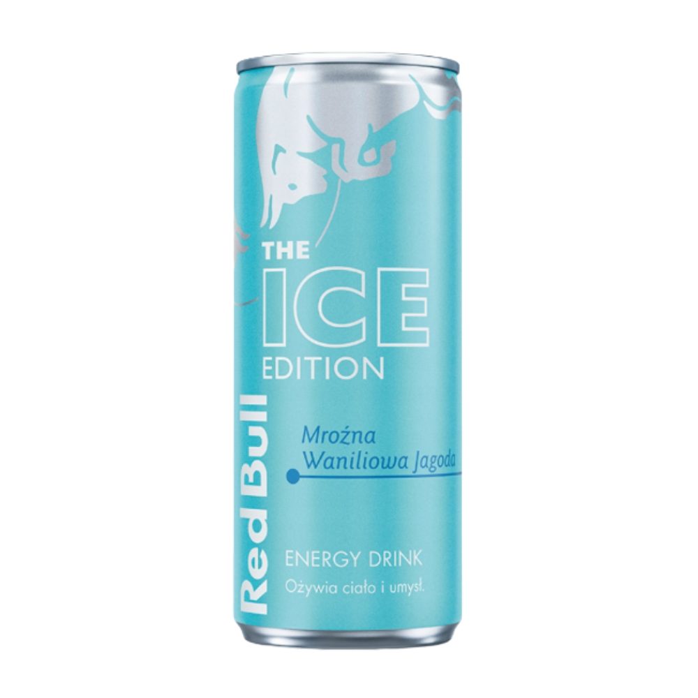 Napój Energetyczny Red Bull Ice Edition Waniliowa jagoda 250 ml puszka DRS