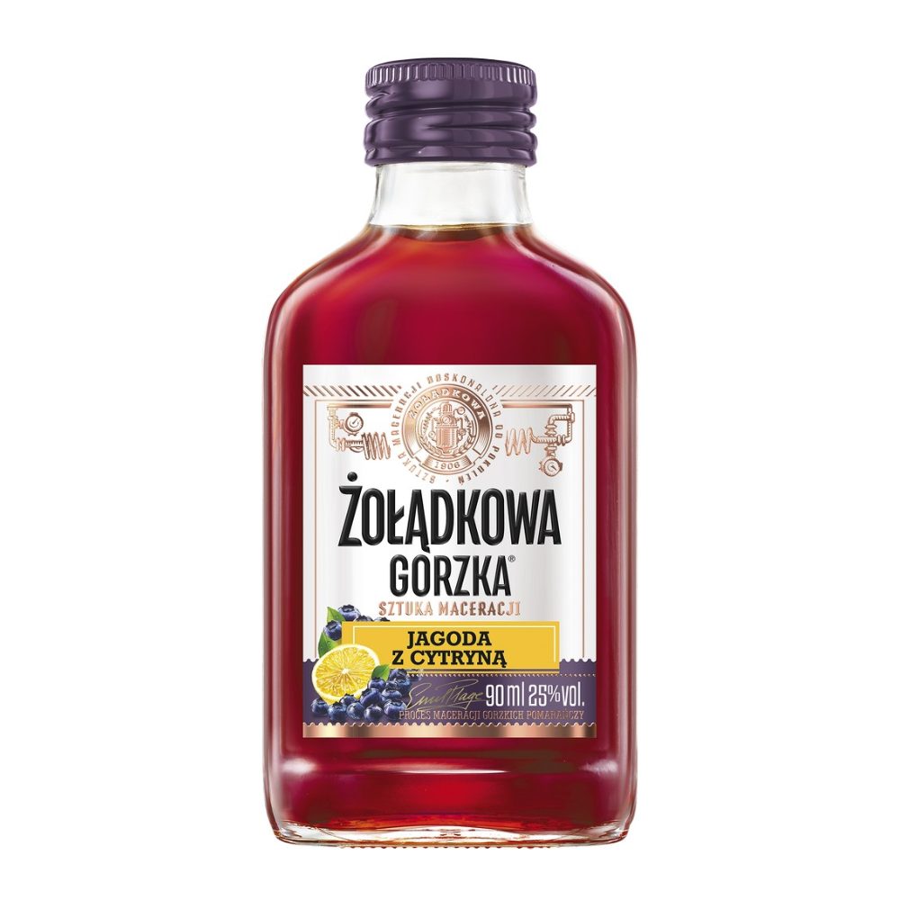 Wódka Żołądkowa Gorzka Jagoda z cytryną 25% 90 ml