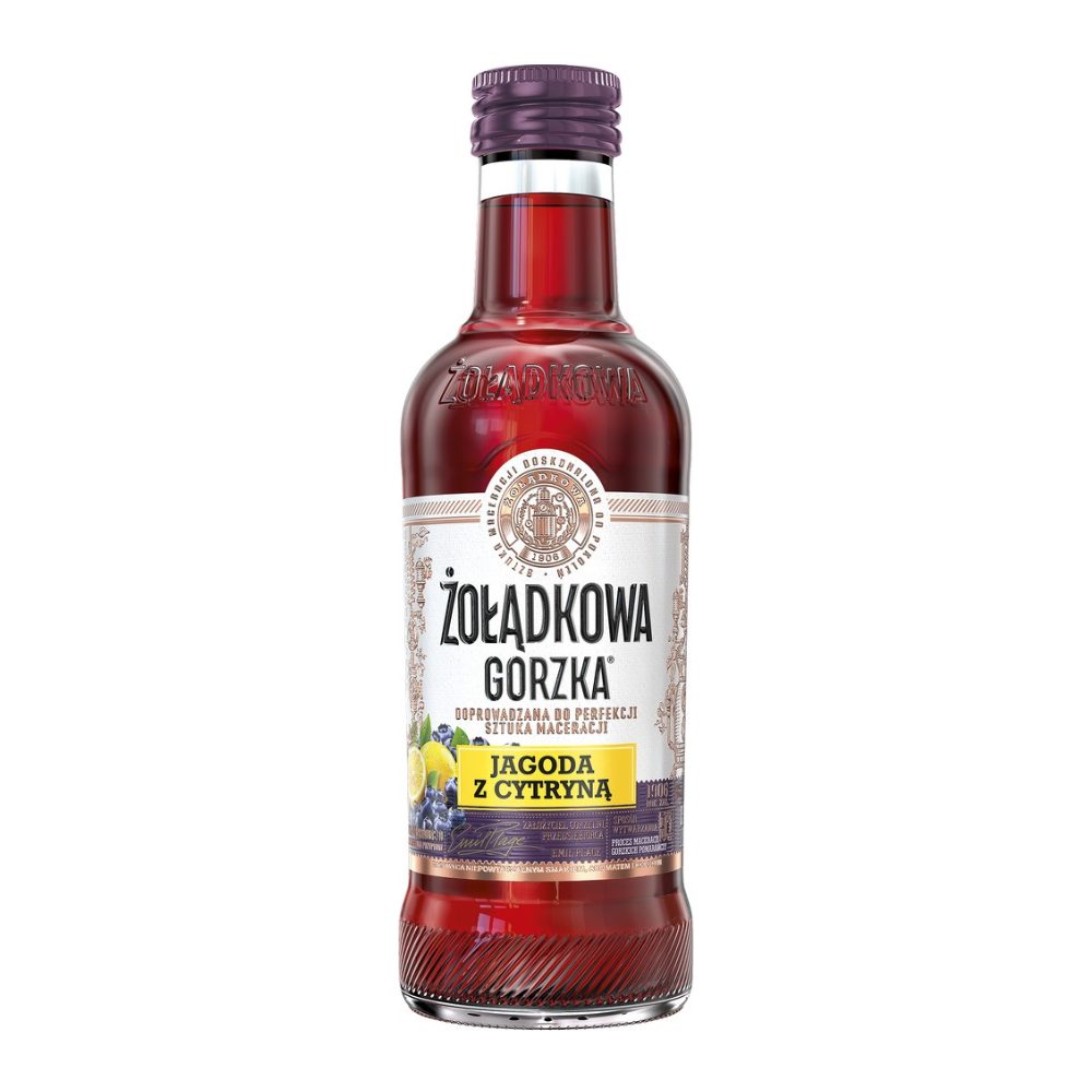 Wódka Żołądkowa Gorzka Jagoda z cytryną 25% 200 ml