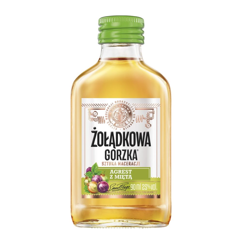 Wódka Żołądkowa Gorzka Agrest z miętą 25% 90 ml