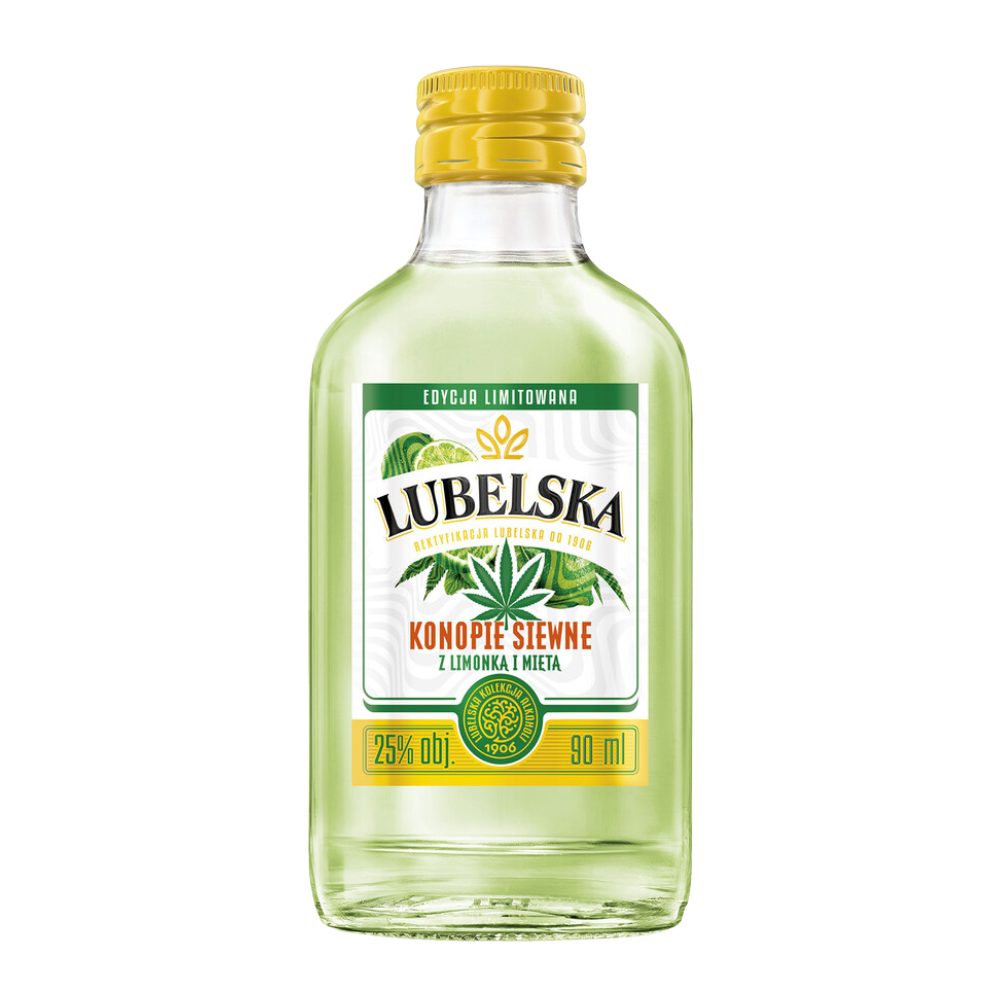 Likier Lubelska Konopie Siewne z Limonką i Miętą 25% 90 ml
