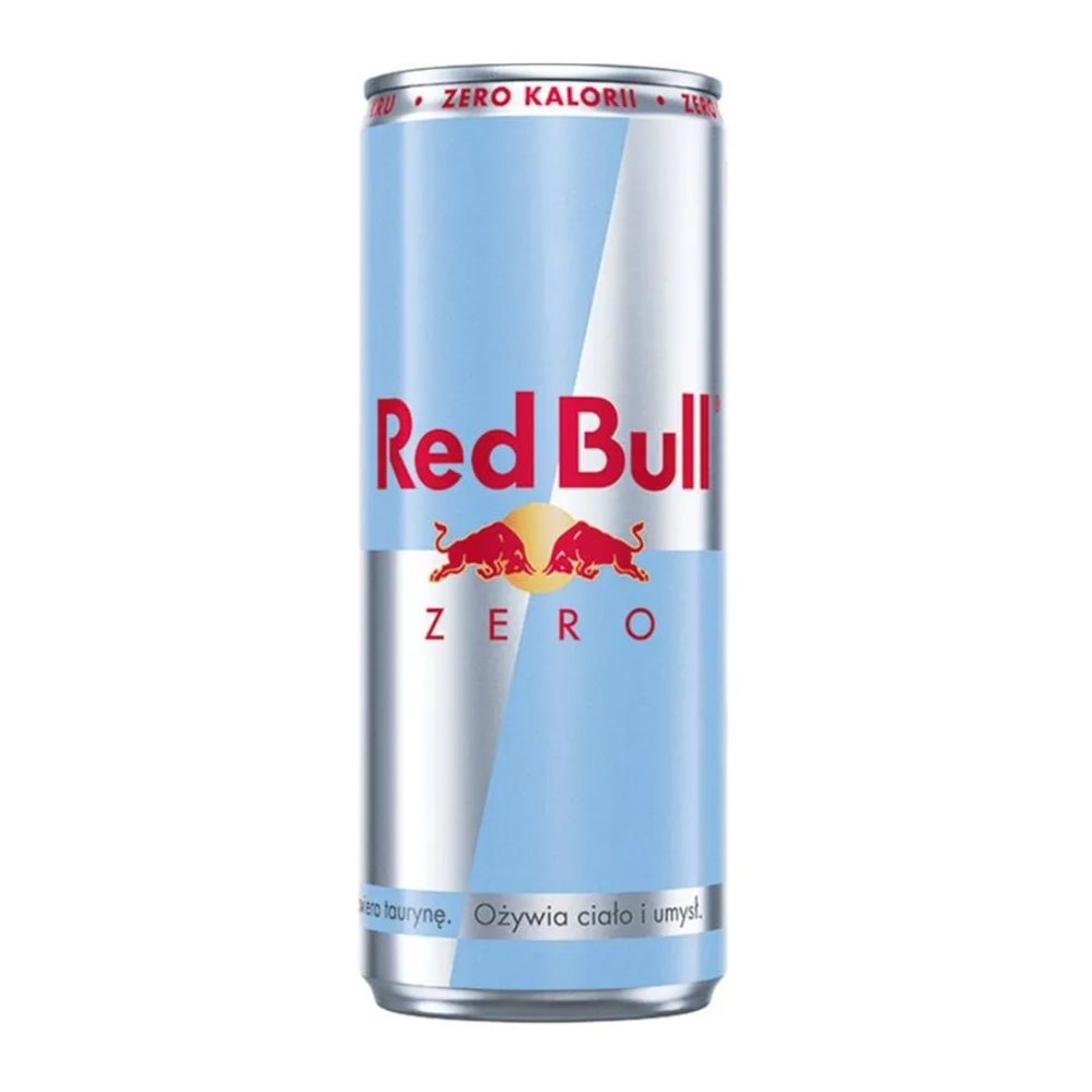 Energetyk Red Bull Zero cukru, Zero kalorii 250 ml puszka DRS