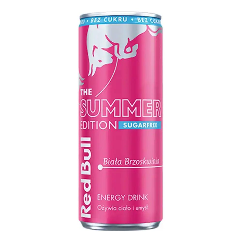 Napój energetyczny Red Bull Summer Biała Brzoskwinia 250 ml puszka DRS