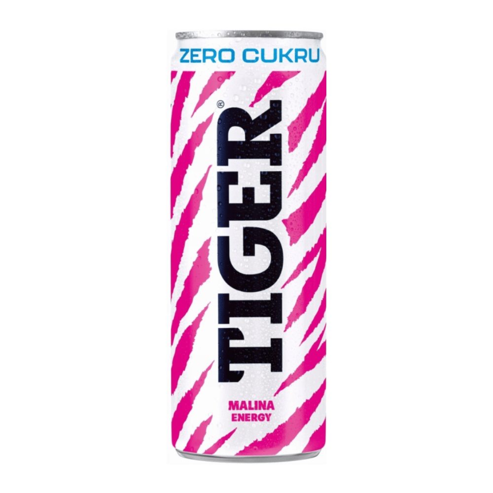 Energetyk Tiger Malina Bez Cukru 12 x 250 ml