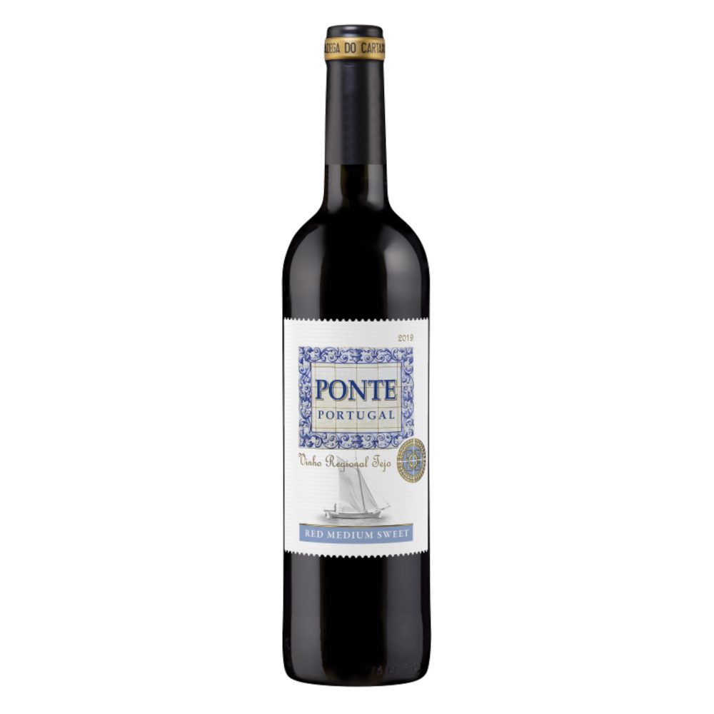 Wino Ponte Portugal Tejo 12,5% czerwone półsłodkie 750 ml