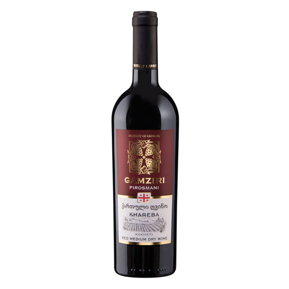 Wino Gamziri Pirosmani 12,5% czerwone półwytrawne 750 ml