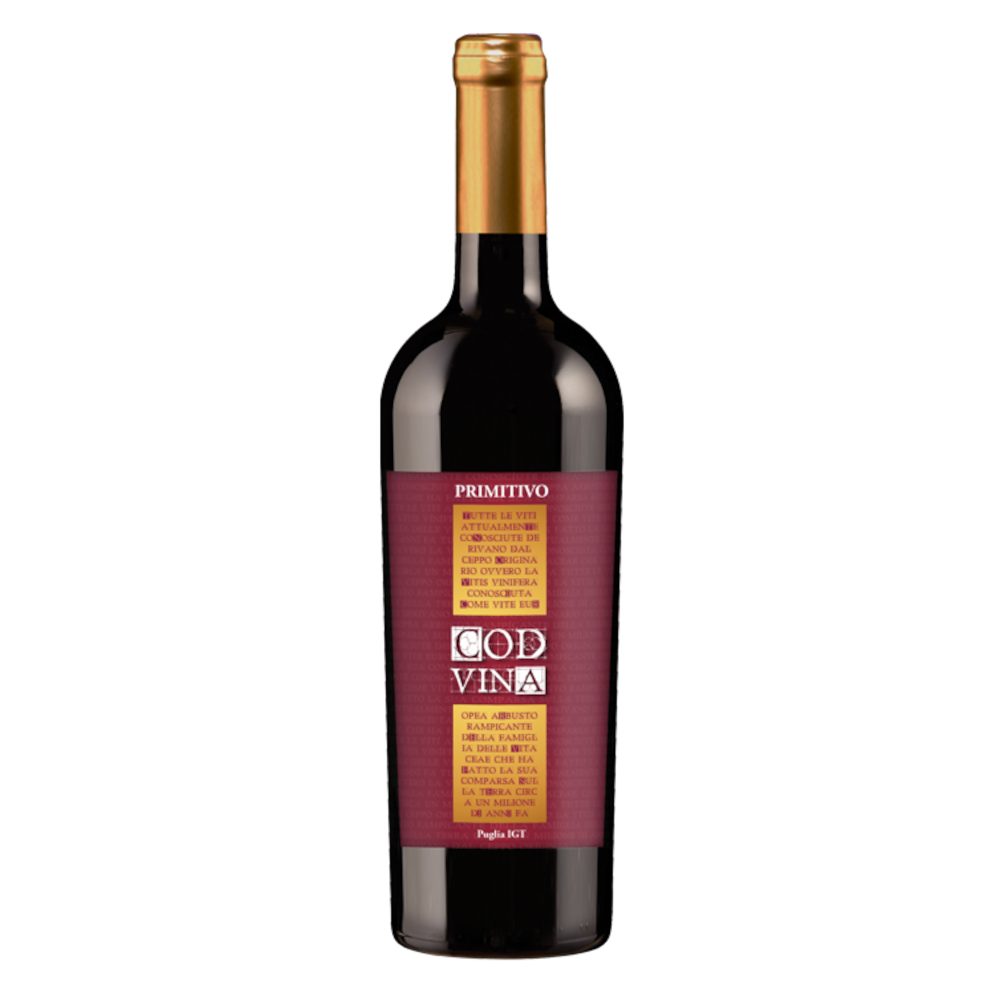 Wino COD Vina Primitivo Puglia 13% czerwone wytrawne 750 ml