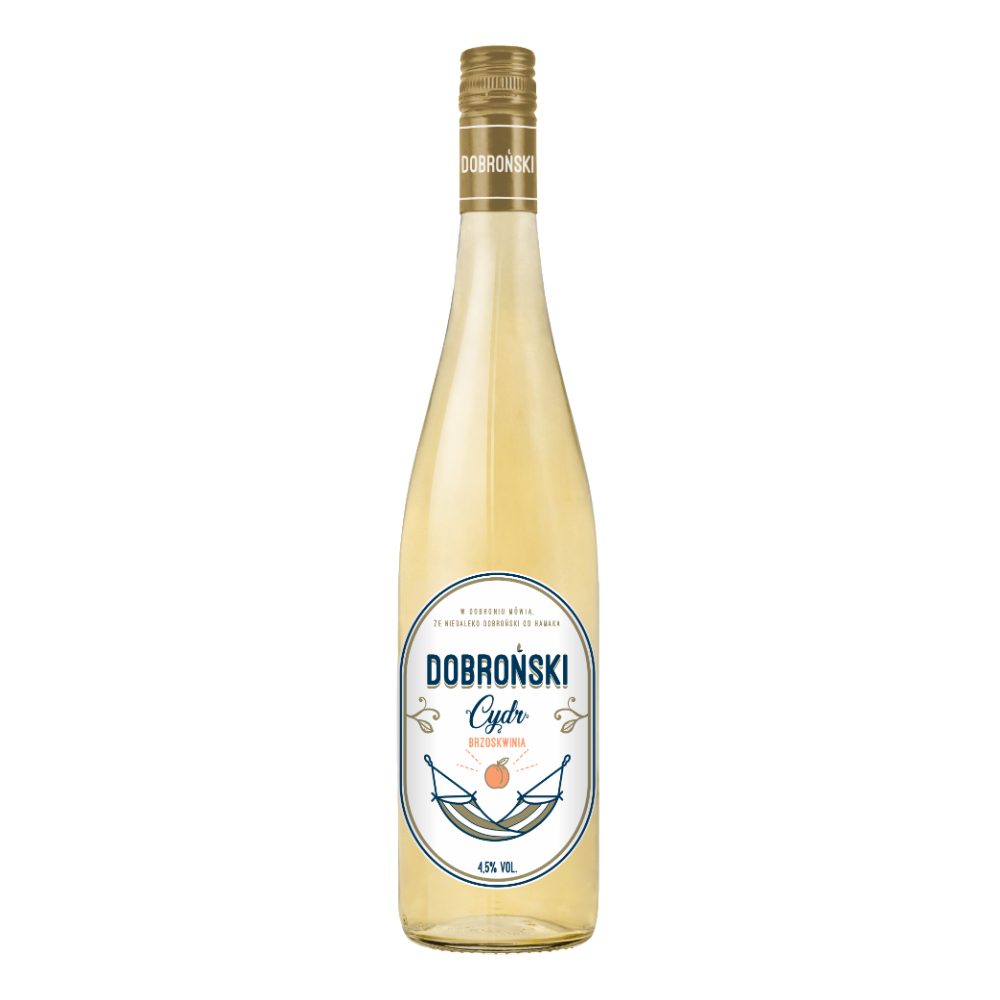 Cydr Dobroński Brzoskwinia 4,5% 750 ml