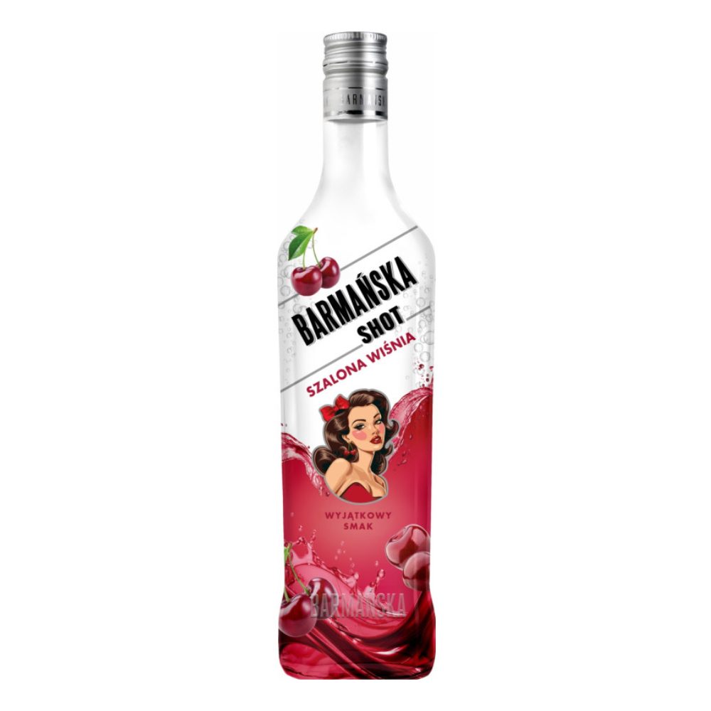 Likier Barmańska Shot Szalona Wiśnia 14,5%  500 ml