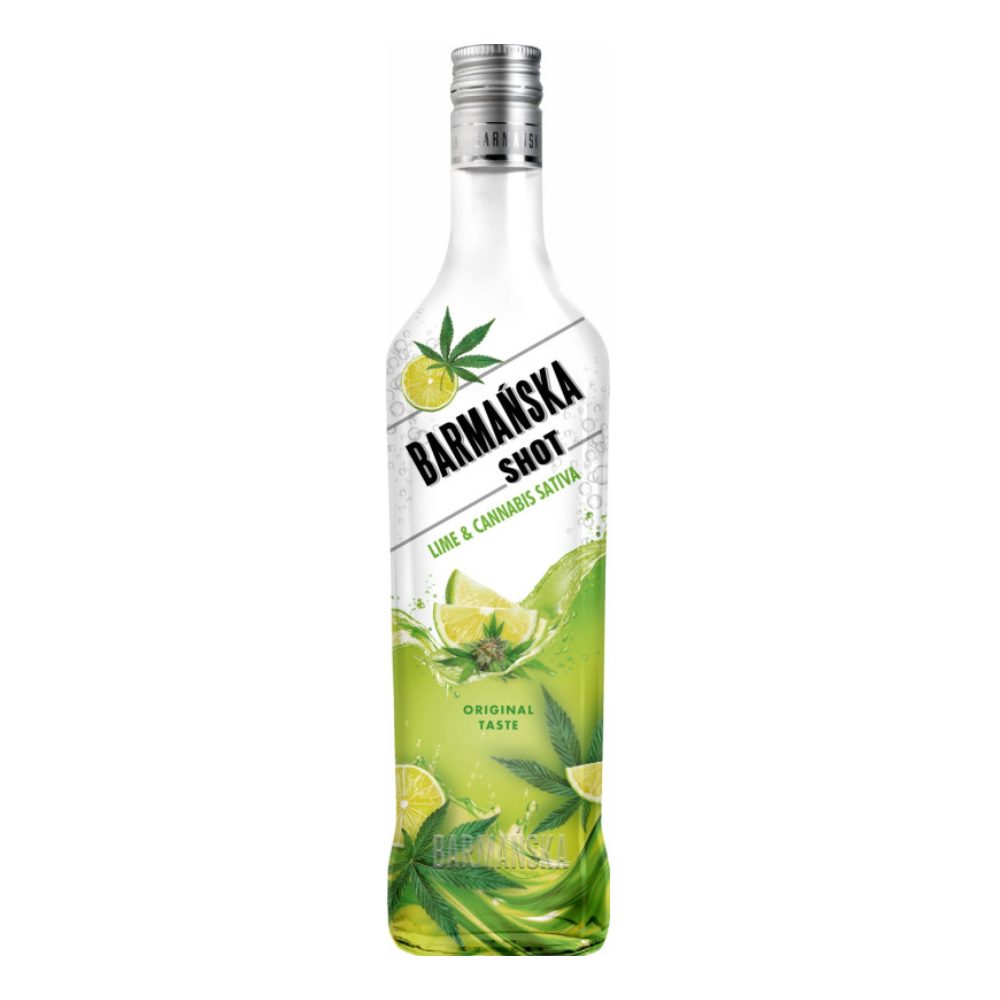 Likier Barmańska Shot Lime Cannabis Sativa 14,5% 500 ml